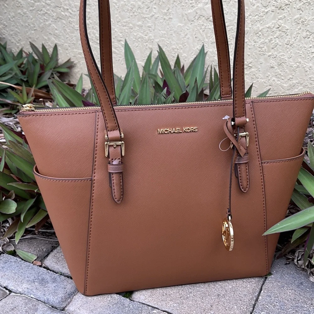 Michael Kors Large Charlotte Top Zip Tote Leather - Picture 3 of 16